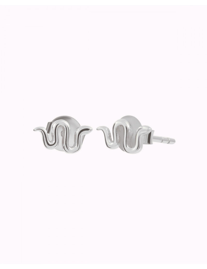 Small Snake-Shaped Stud Earrings