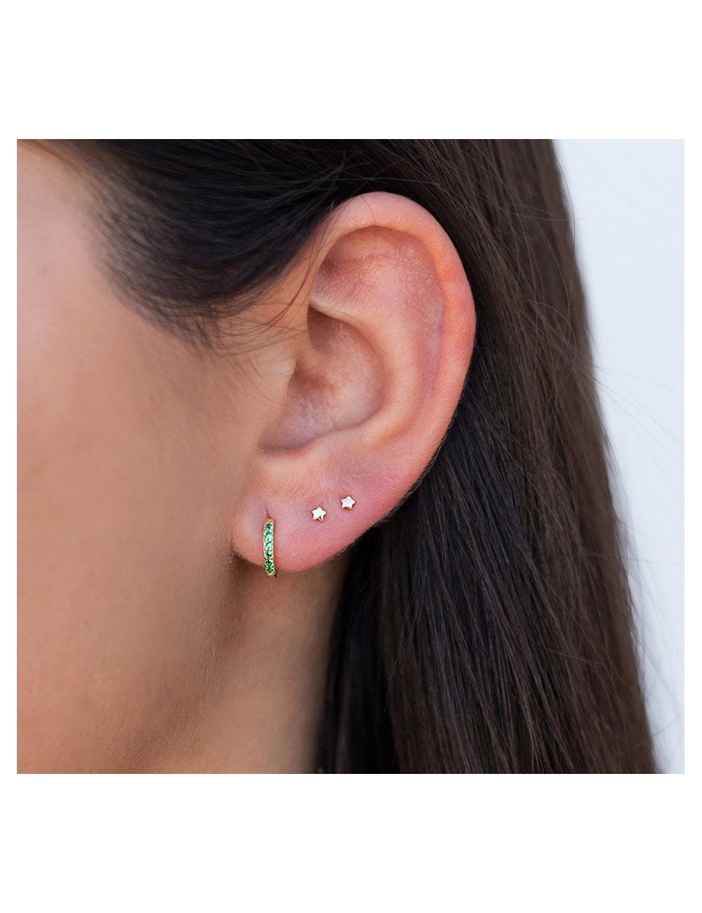 Tiny Star-Shaped Silver Stud Earrings