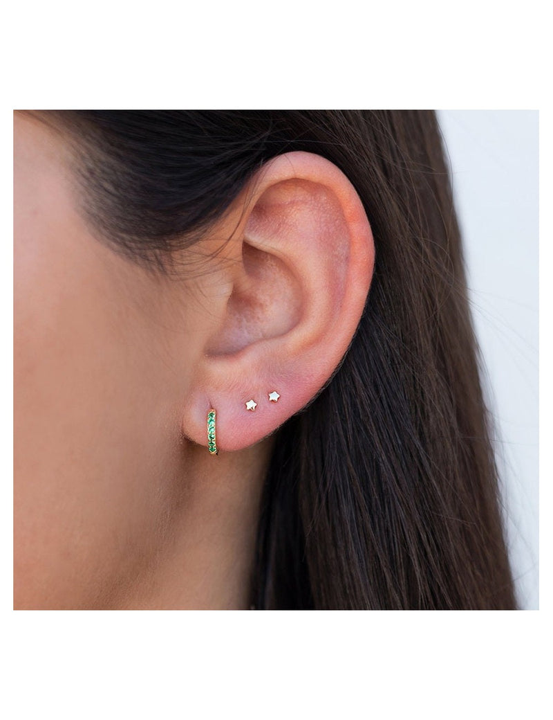 Tiny Star-Shaped Silver Stud Earrings