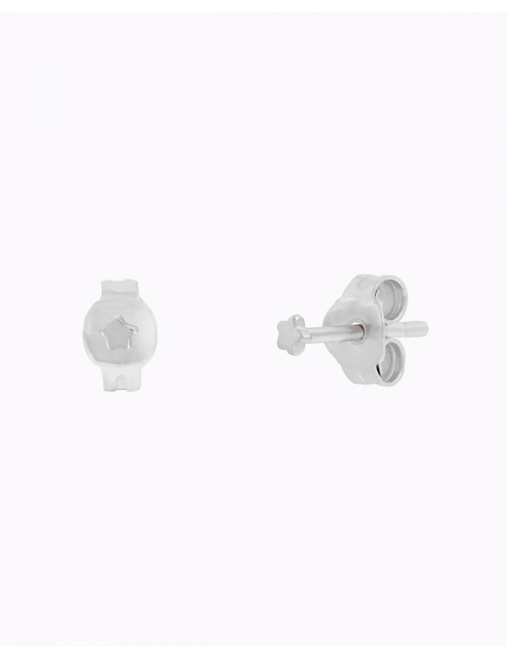 Tiny Star-Shaped Silver Stud Earrings