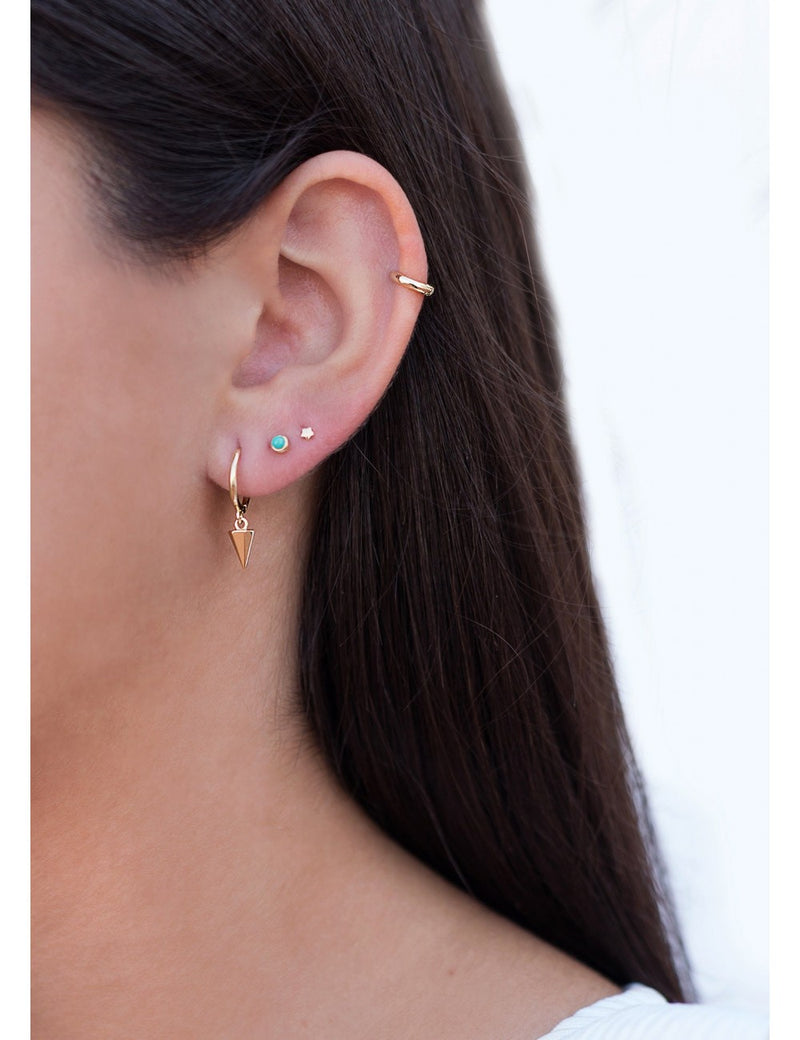 Tiny Star-Shaped Silver Stud Earrings