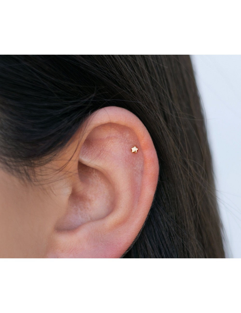 Tiny Star-Shaped Silver Stud Earrings