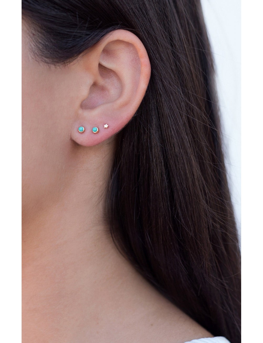 Tiny Star-Shaped Silver Stud Earrings