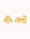 Tiny Bee Shaped Stud Earrings