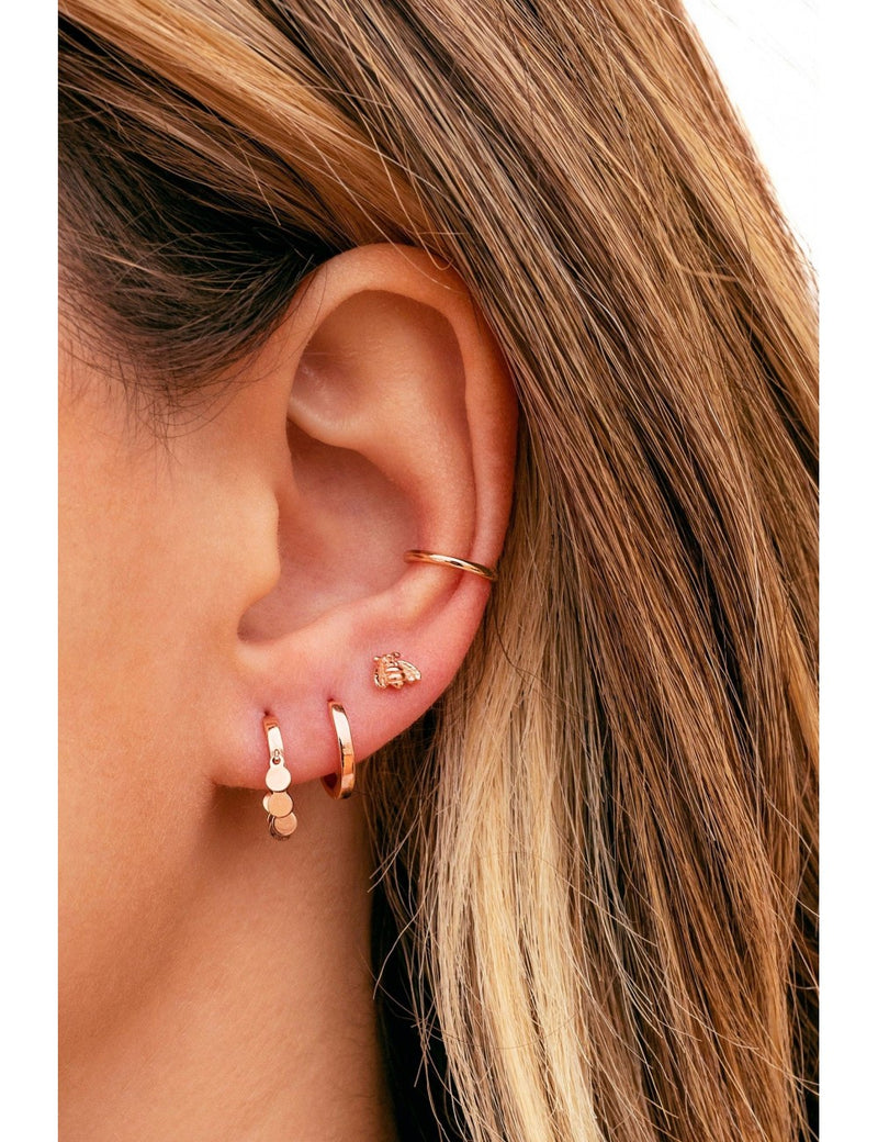 Tiny Bee Shaped Stud Earrings