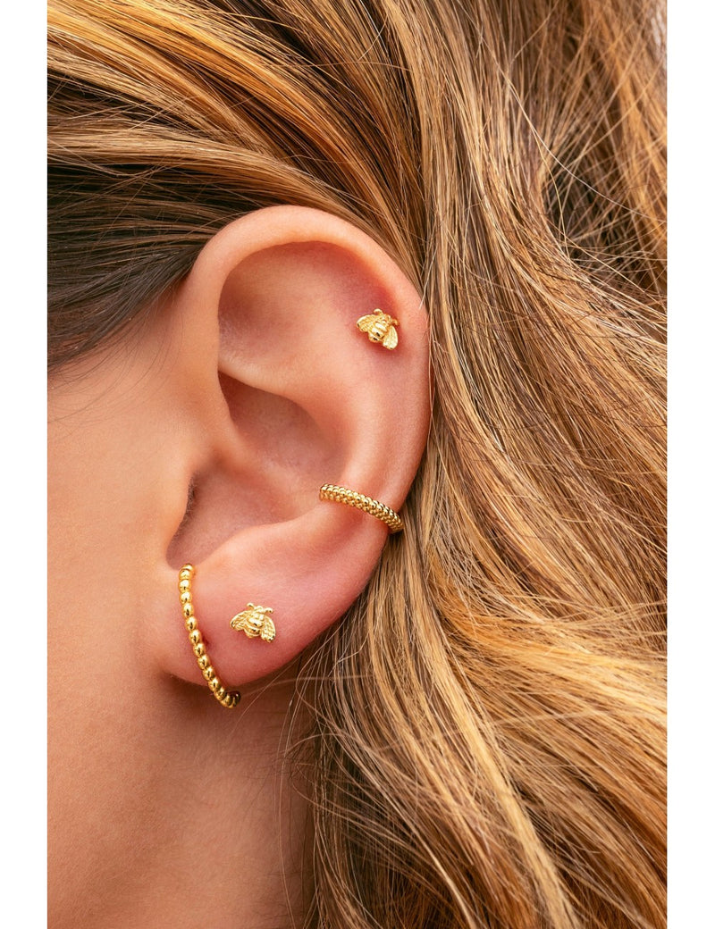 Tiny Bee Shaped Stud Earrings