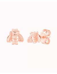 Tiny Bee Shaped Stud Earrings