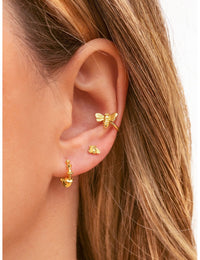 Tiny Bee Shaped Stud Earrings