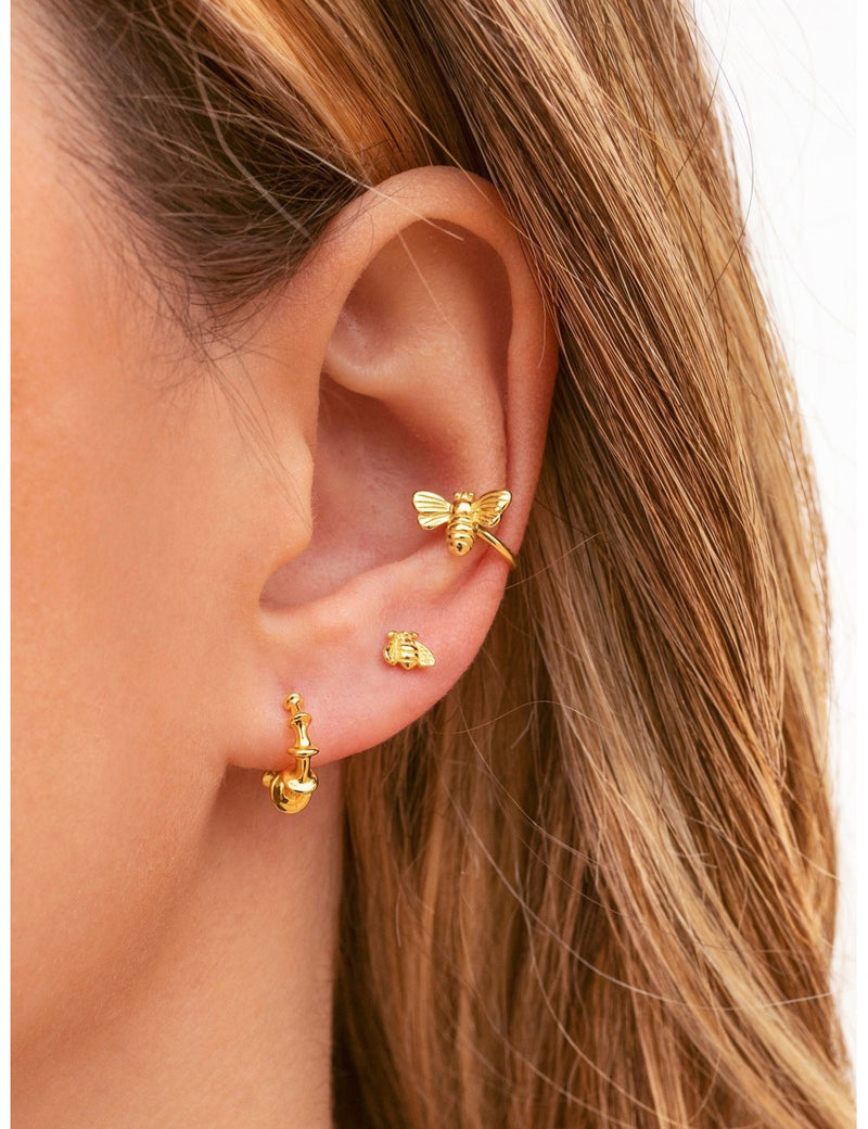Tiny Bee Shaped Stud Earrings