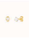 Invisible Prongs CZ Stud Earrings - Two sizes available