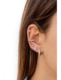Invisible Prongs CZ Stud Earrings - Two sizes available