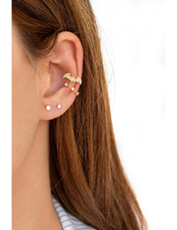 Invisible Prongs CZ Stud Earrings - Two sizes available