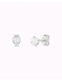 Invisible Prongs CZ Stud Earrings - Two sizes available