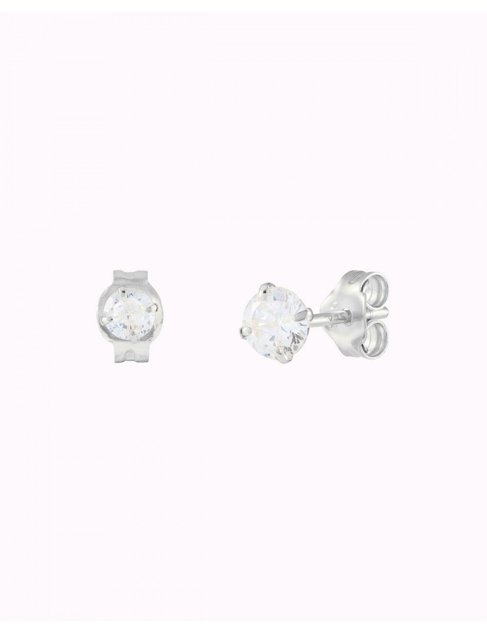 Invisible Prongs CZ Stud Earrings - Two sizes available