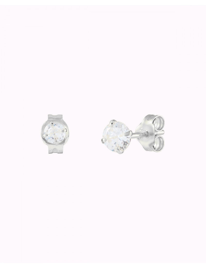 Invisible Prongs CZ Stud Earrings - Two sizes available