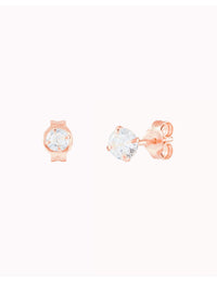 Invisible Prongs CZ Stud Earrings - Two sizes available