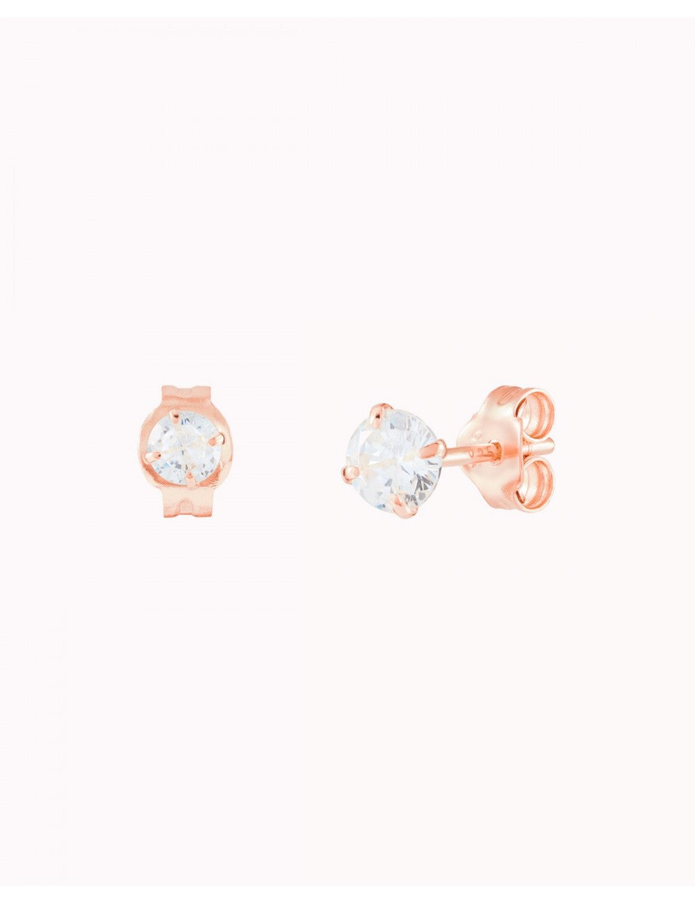 Invisible Prongs CZ Stud Earrings - Two sizes available