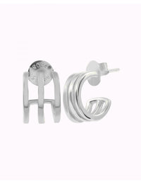 Triple Band Huggie Hoop Earrings