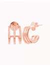 Triple Band Huggie Hoop Earrings
