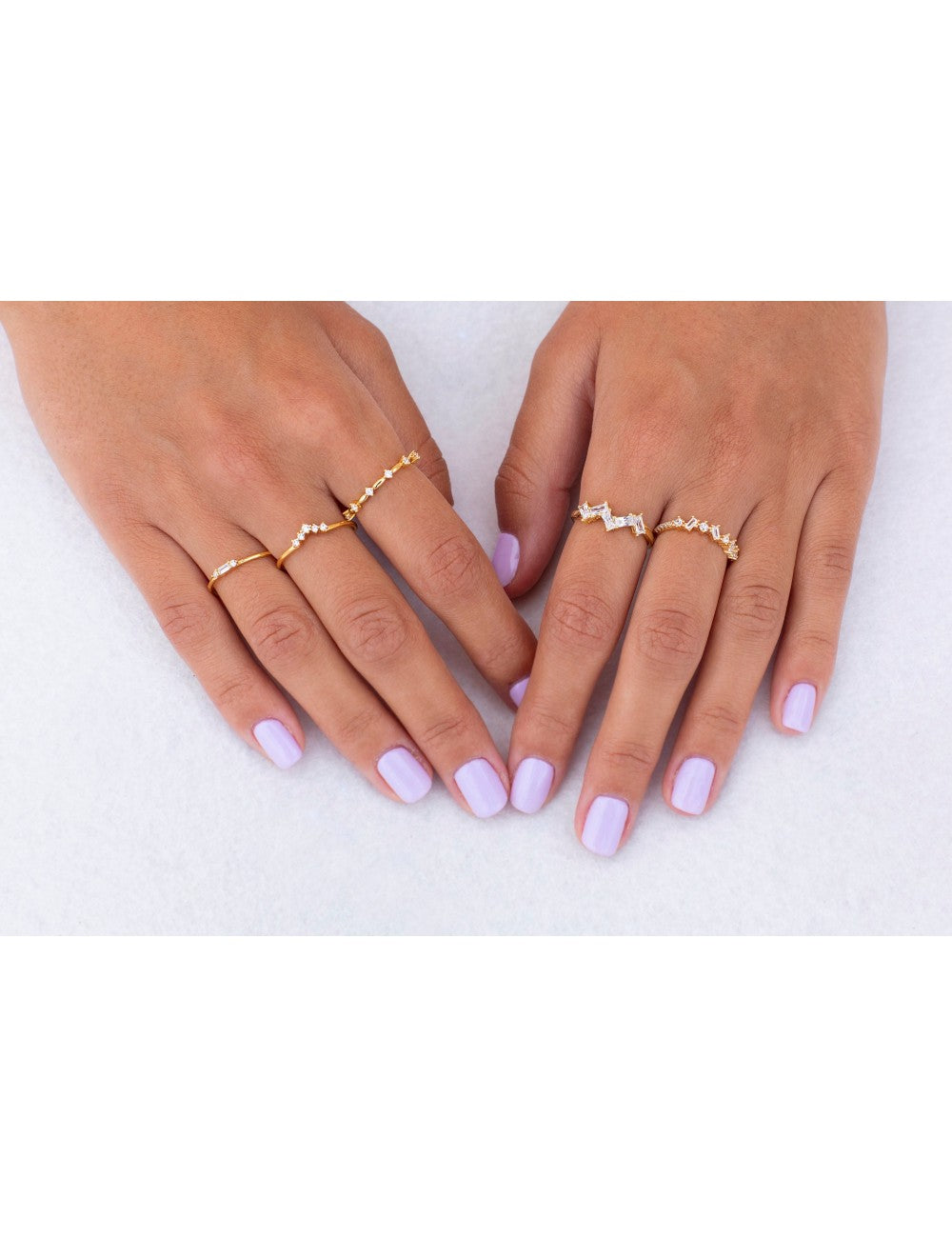 V Shaped Pave CZ Ring