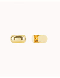 Pendientes conch ear cuff chunky de plata lisa