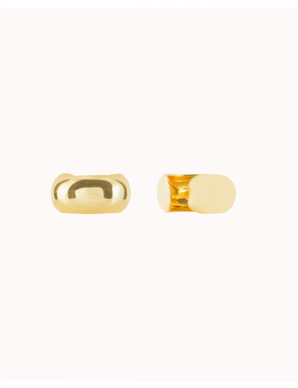 Pendientes conch ear cuff chunky de plata lisa
