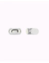 Pendientes conch ear cuff chunky de plata lisa