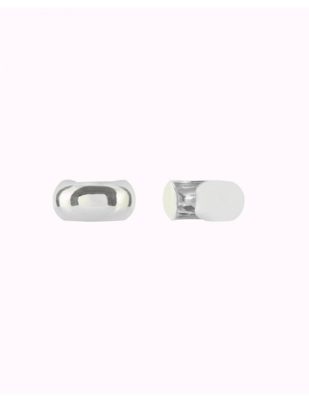 Pendientes conch ear cuff chunky de plata lisa