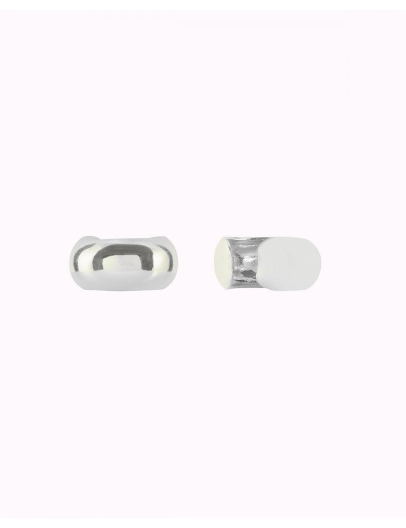 Pendientes conch ear cuff chunky de plata lisa