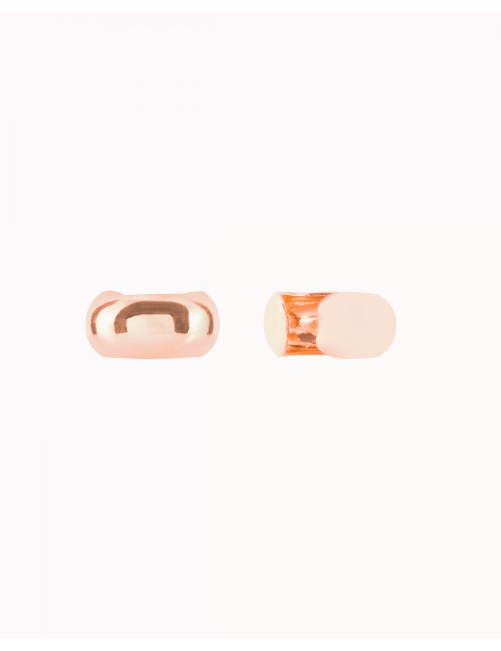 Pendientes conch ear cuff chunky de plata lisa