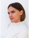 Pendientes conch ear cuff chunky de plata lisa
