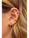 Pendientes conch ear cuff chunky de plata lisa