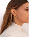 Pendientes conch ear cuff chunky de plata lisa