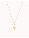 Snake Shaped Pendant Charm Chain Necklace