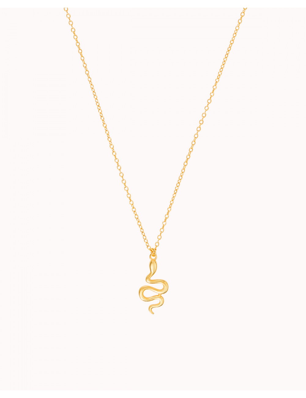 Snake Shaped Pendant Charm Chain Necklace