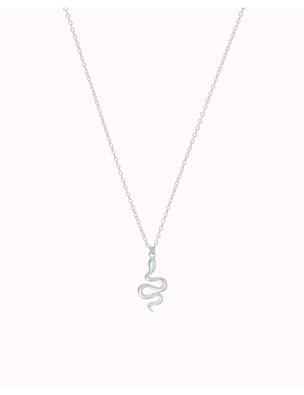 Snake Shaped Pendant Charm Chain Necklace