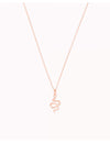 Snake Shaped Pendant Charm Chain Necklace
