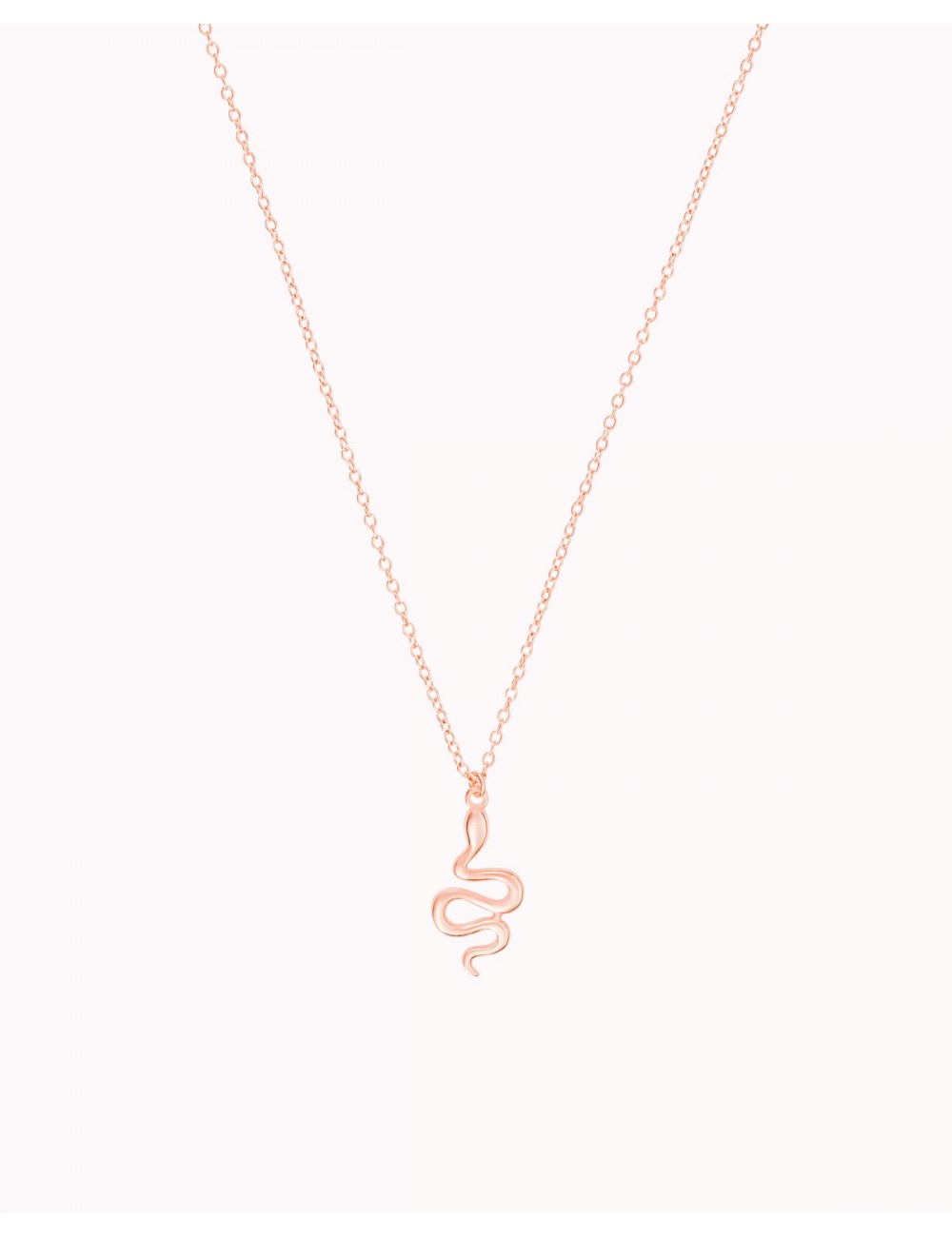 Snake Shaped Pendant Charm Chain Necklace