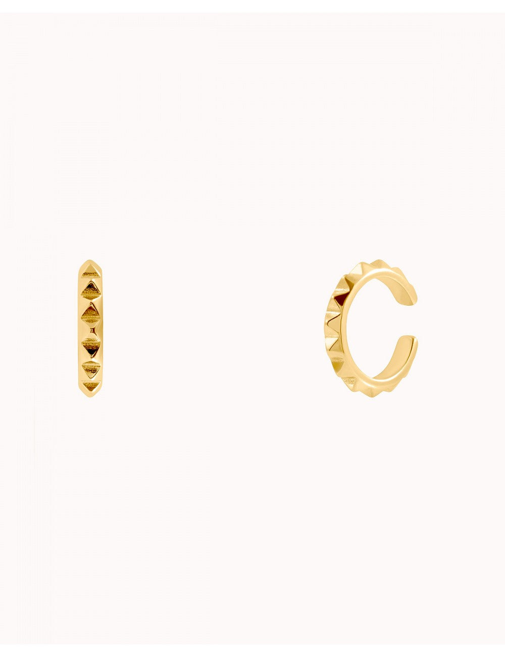 Pyramid Spikes Conch Ear Cuff Earrings