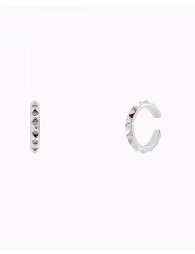 Ohrmanschetten mit Stacheln im Conch-Stil