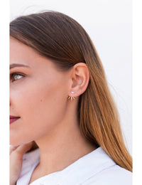 Spikes Ear Jacket Earrings