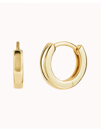 Dainty Square Edges Huggie Hoop Earrings - Three sizes, 8, 10 and 12 mm