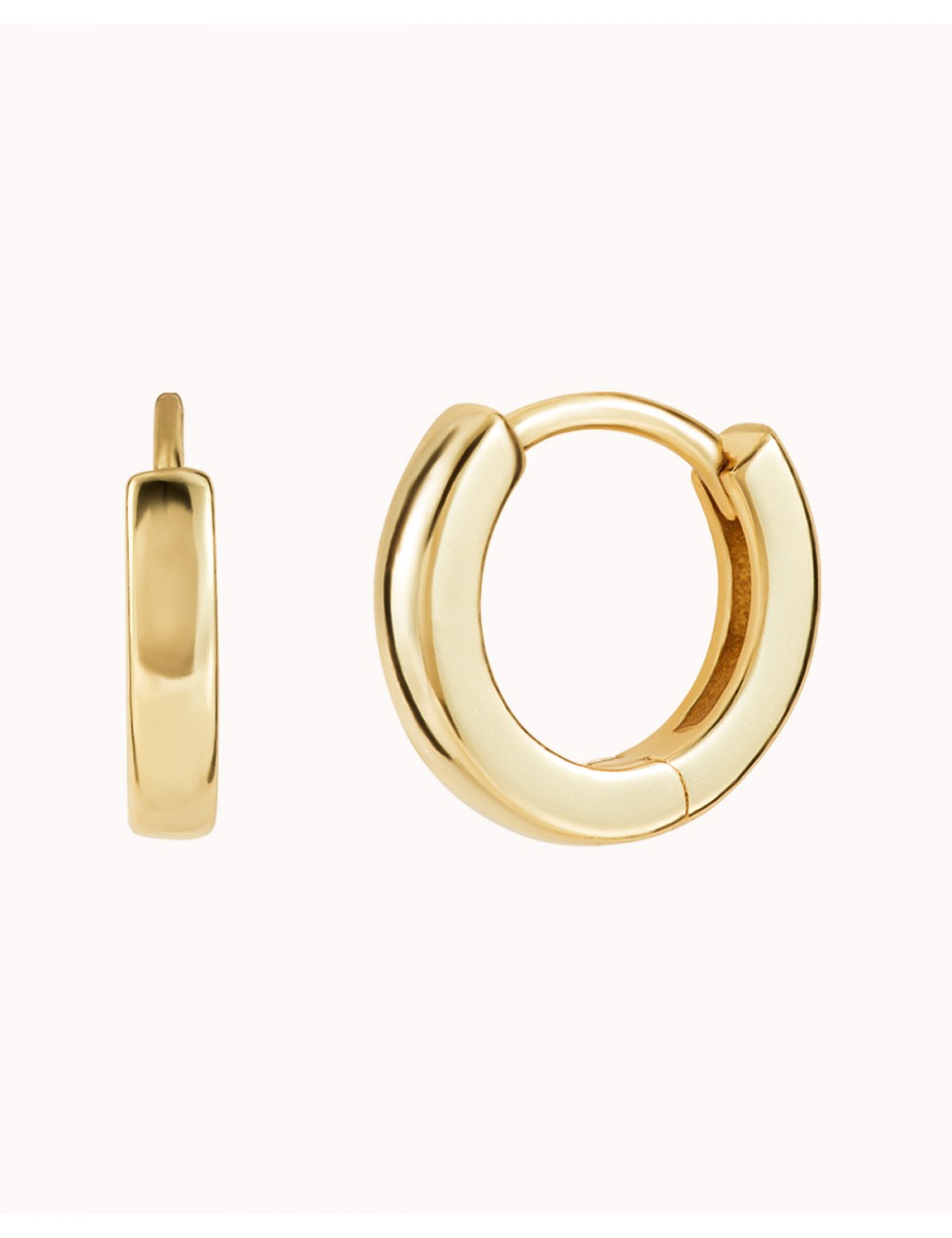 Dainty Square Edges Huggie Hoop Earrings - Three sizes, 8, 10 and 12 mm