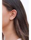 Dainty Square Edges Huggie Hoop Earrings - Three sizes, 8, 10 and 12 mm