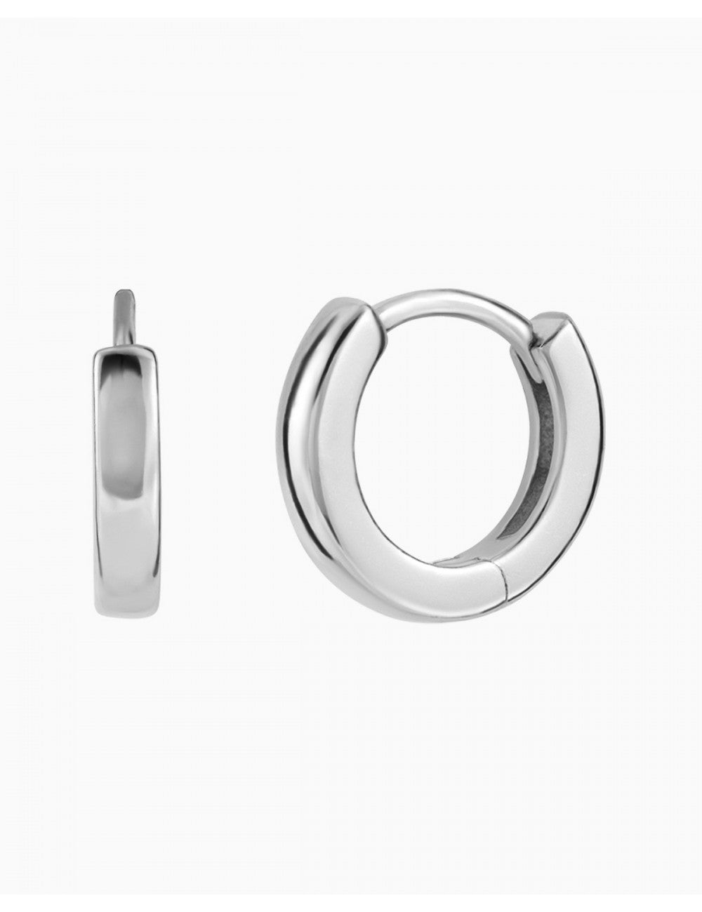 Dainty Square Edges Huggie Hoop Earrings - Three sizes, 8, 10 and 12 mm