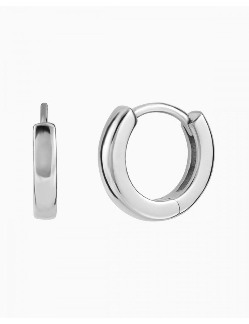 Dainty Square Edges Huggie Hoop Earrings - Three sizes, 8, 10 and 12 mm