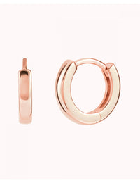Dainty Square Edges Huggie Hoop Earrings - Three sizes, 8, 10 and 12 mm
