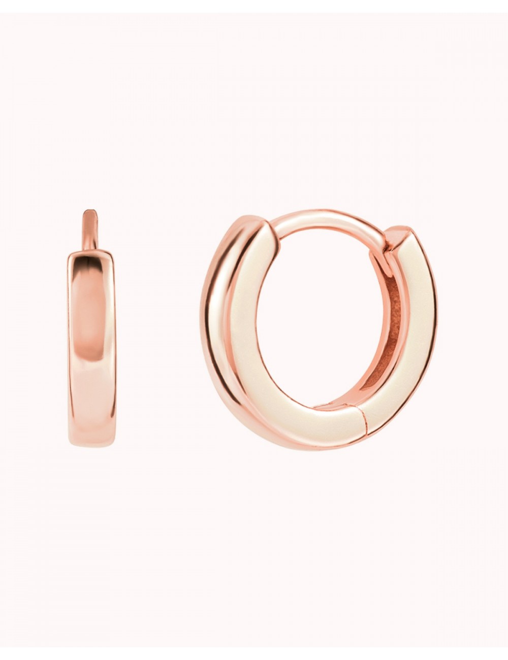 Dainty Square Edges Huggie Hoop Earrings - Three sizes, 8, 10 and 12 mm