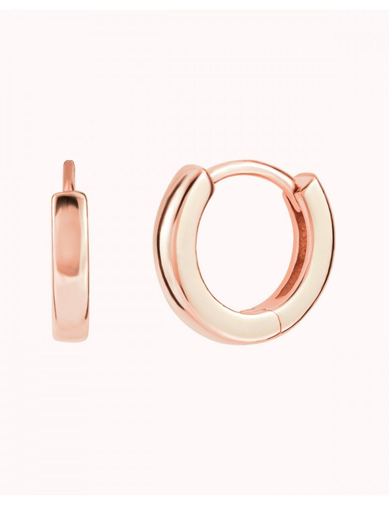 Dainty Square Edges Huggie Hoop Earrings - Three sizes, 8, 10 and 12 mm