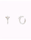 Boucles d'oreilles manchettes d'oreilles conques étoilées avec zircons sertis pavé